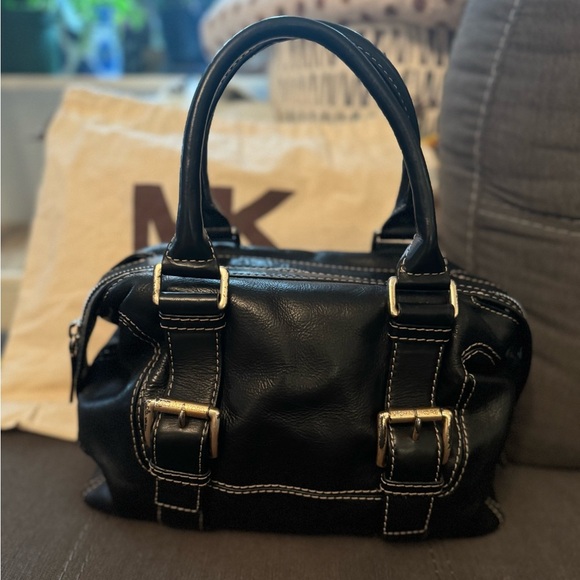 Michael Kors Hamilton Black Leather Shoulder Bag Dust Bag Included - Picture 13 of 16